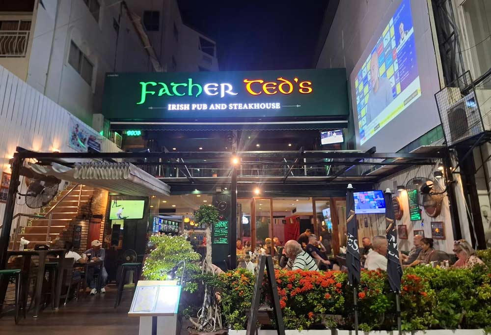 Father Ted's outdoor seating and screens